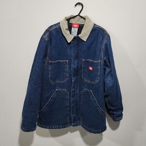 Dickies Blue Denim Jacket with Tan Collar